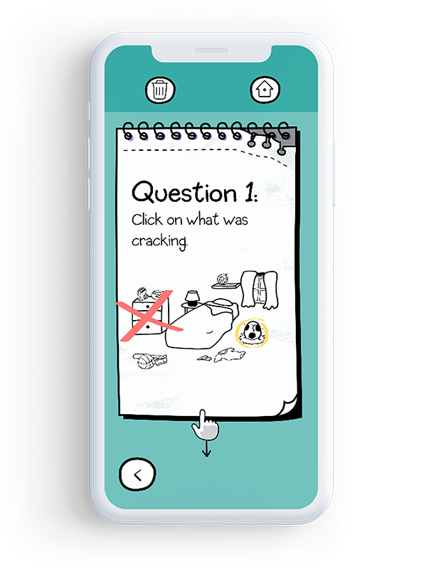 Child reading a free interactive story on Wonder.io with comprehension questions